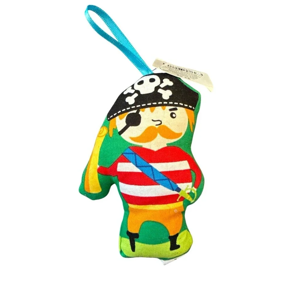 Lot Of 4 Hobby Lobby Pirate Plush Tree Ornaments Nautical Pirate Decor Kids Room